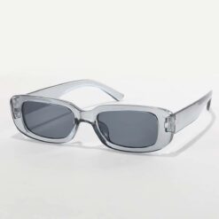 Kính Mát Rectangle Gọng Trong Suốt Grey Aesthetic