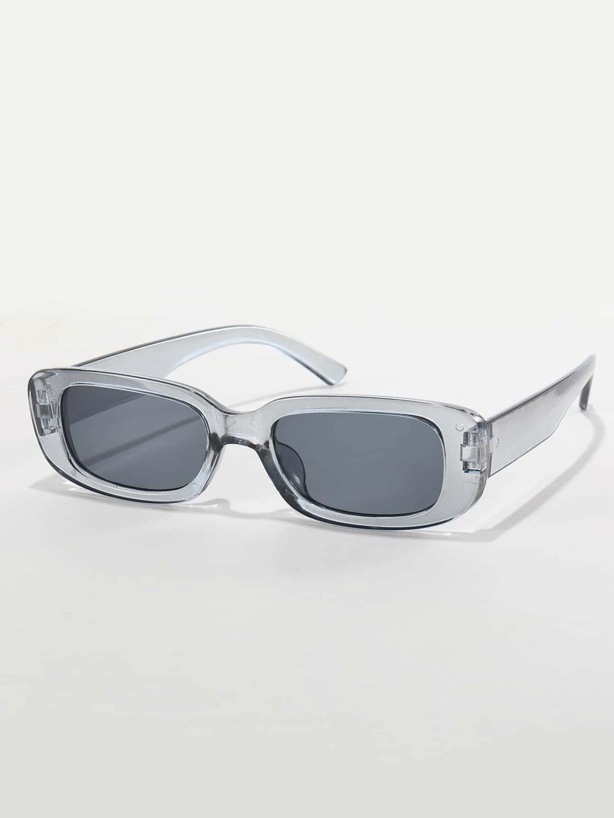 Mắt kính Rectangle Gọng Trong Suốt Grey Aesthetic Kính Mát Rectangle Gọng Trong Suốt Grey Aesthetic