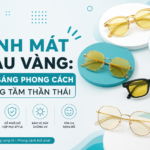 kính mát màu vàng