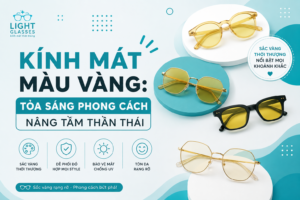kính mát màu vàng