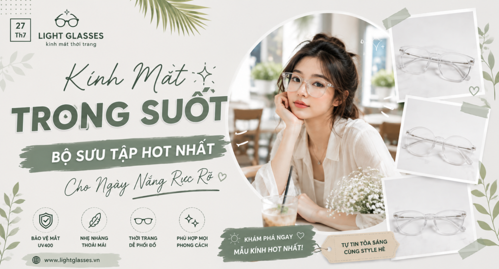 Kính Mát Trong Suốt Có Gì Đặc Biệt? 4 Mẫu Đẹp Dễ Phối Đồ