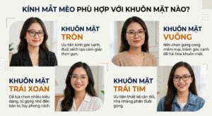 Kính mắt mèo hợp mặt nào