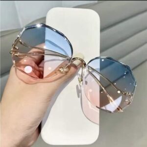 4. Kính Rimless Oversized – Sang Trọng Và Nổi Bật